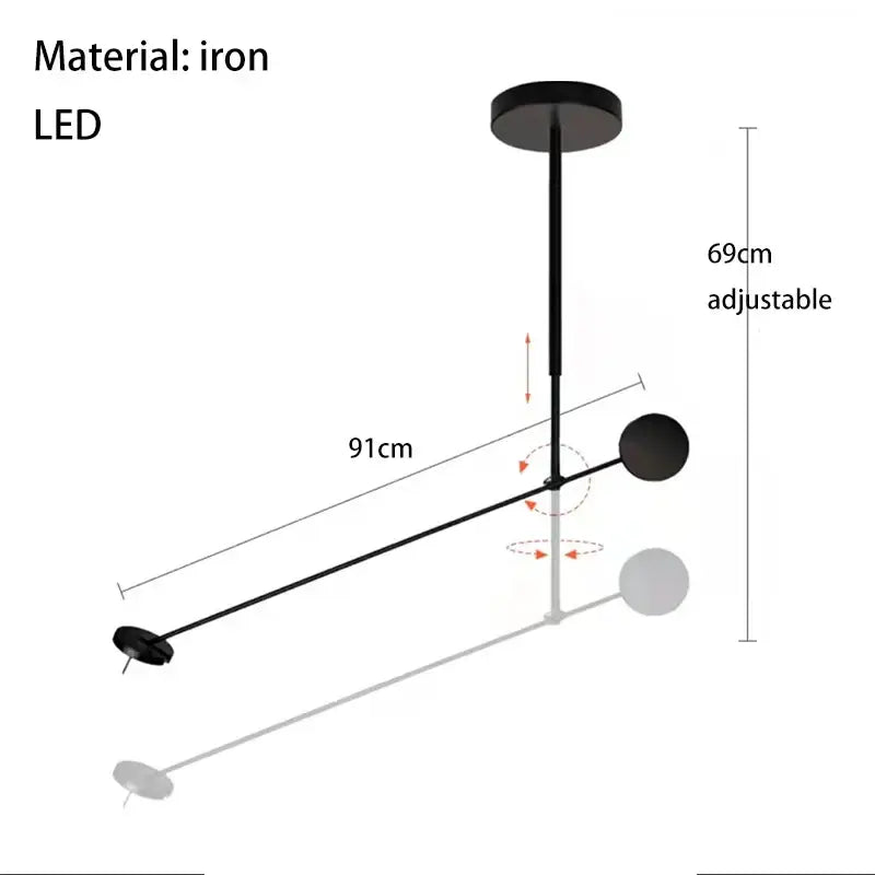 Minimalist black led wall reading light for bedroom