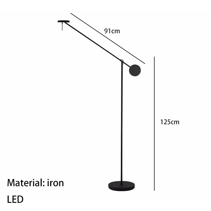 Minimalist black led wall reading light for bedroom