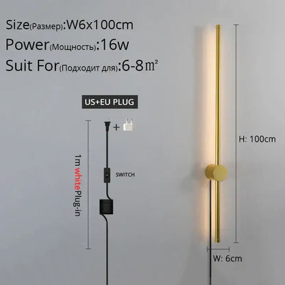 Modern black l-shaped led wall sconce for bedroom lighting