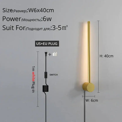 Modern black l-shaped led wall sconce for bedroom lighting