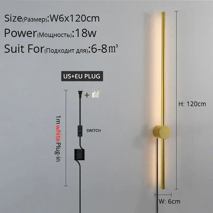 Modern black l-shaped led wall sconce for bedroom lighting