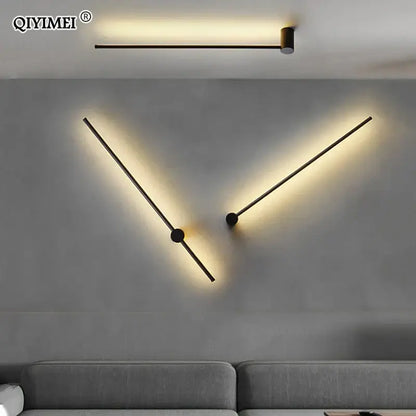 Modern black l-shaped led wall sconce for bedroom lighting