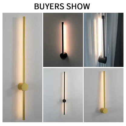Modern black l-shaped led wall sconce for bedroom lighting