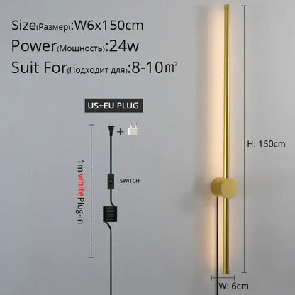 Modern black l-shaped led wall sconce for bedroom lighting