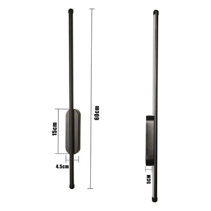 Minimalist black led wall sconce bedroom telescopic light fixture