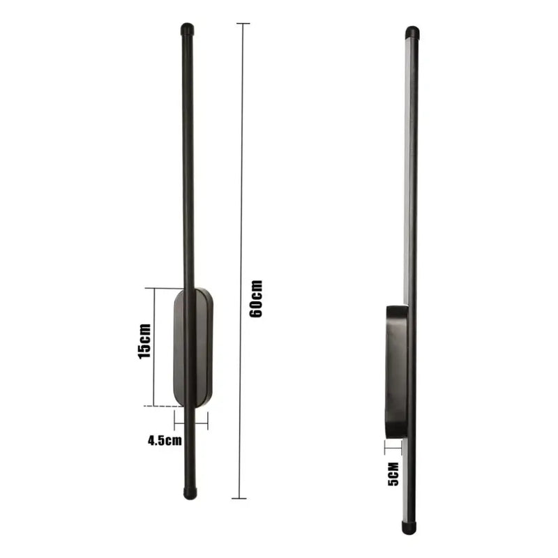 Minimalist black led wall sconce bedroom telescopic light fixture