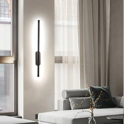 Minimalist black led wall sconce bedroom telescopic light fixture