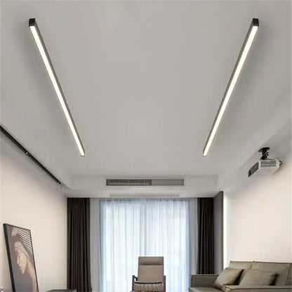 Minimalist black linear led ceiling light – living room 2 pack