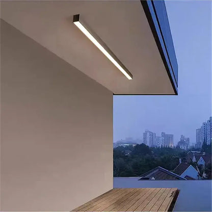 Minimalist black linear led ceiling light – living room 2 pack