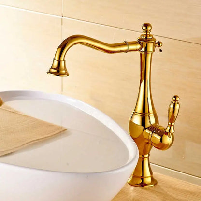 Matte black long neck kitchen faucet with rotating spout
