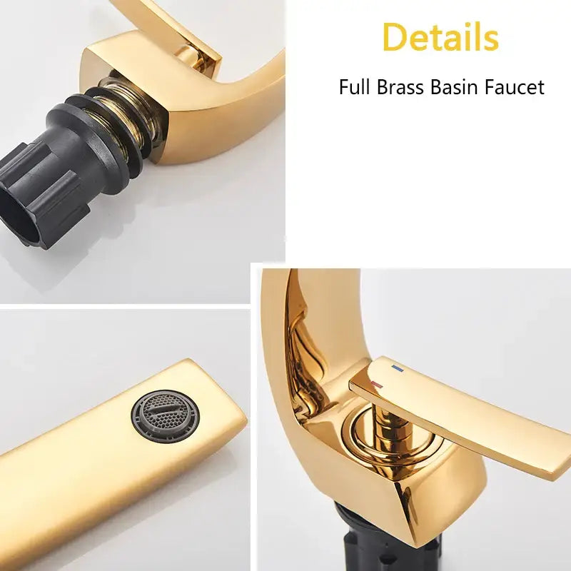 Modern matte black luxury brass basin faucet bathroom mixer tap