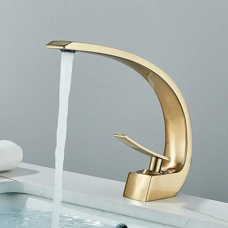 Modern matte black luxury brass basin faucet bathroom mixer tap