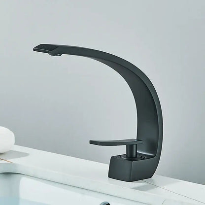 Modern matte black luxury brass basin faucet bathroom mixer tap
