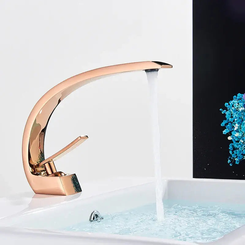 Modern matte black luxury brass basin faucet bathroom mixer tap