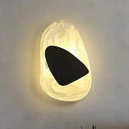 black luxury led wall light bedroom glass sconce