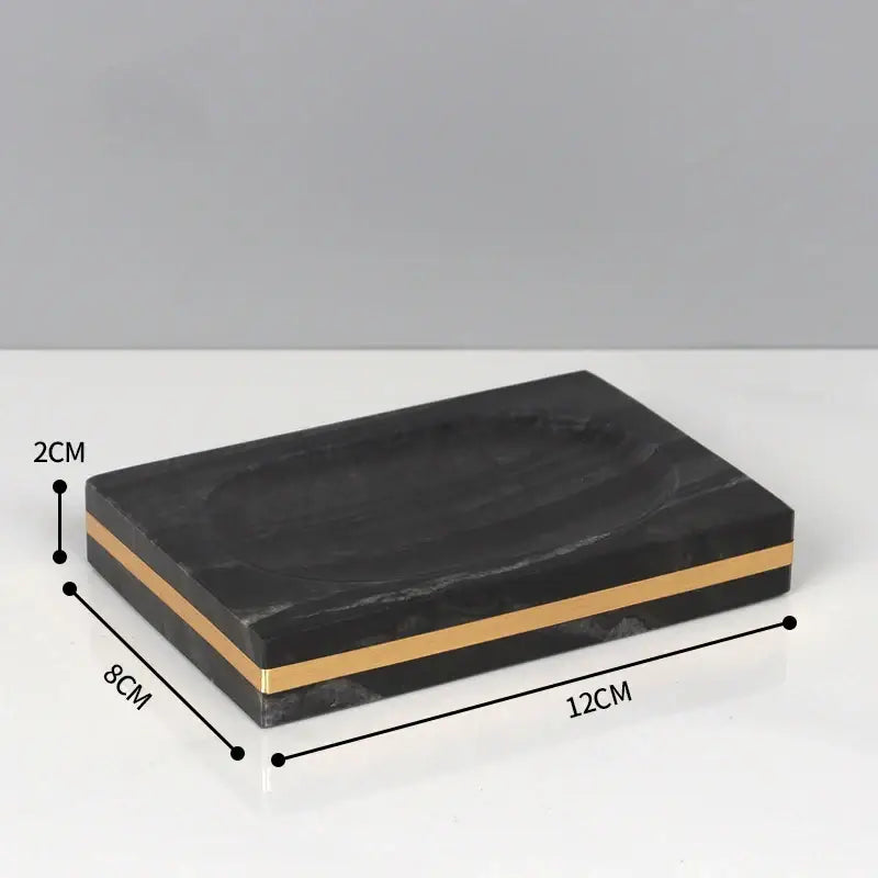 Black and gold marble bathroom accessories set bathroom organizer