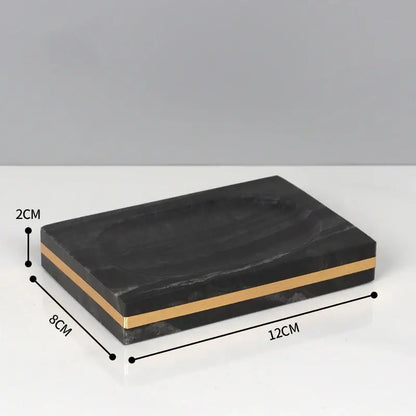 Black and gold marble bathroom accessories set bathroom organizer