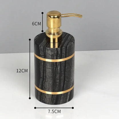 Black and gold marble bathroom accessories set bathroom organizer