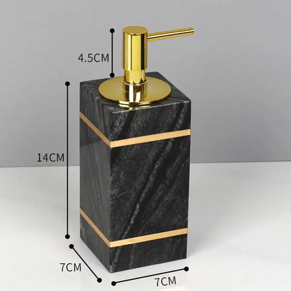 Black and gold marble bathroom accessories set bathroom organizer