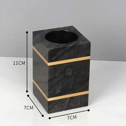Black and gold marble bathroom accessories set bathroom organizer