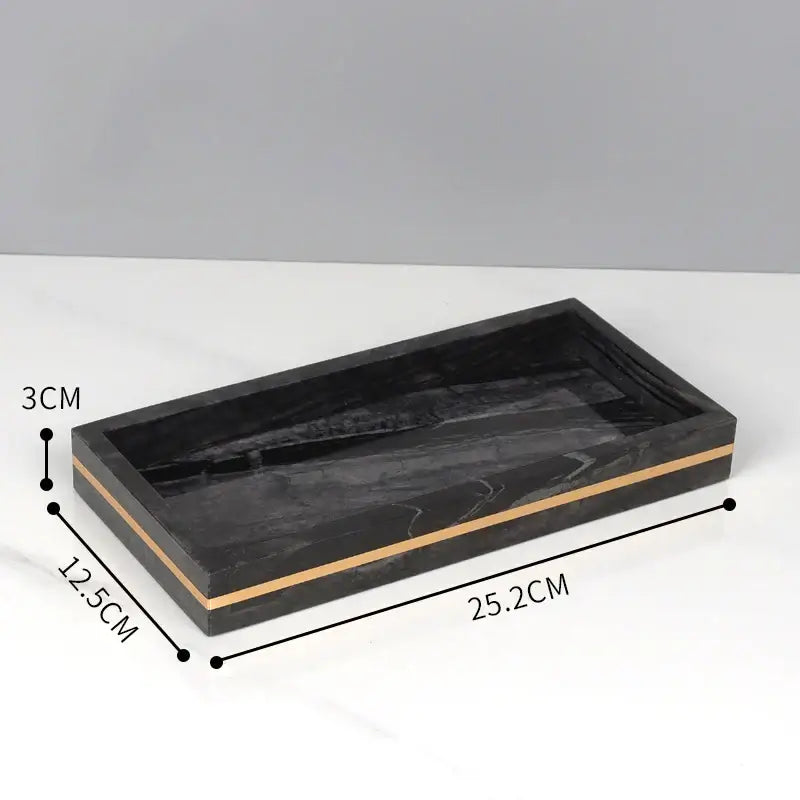 Black and gold marble bathroom accessories set bathroom organizer