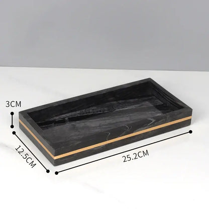 Black and gold marble bathroom accessories set bathroom organizer