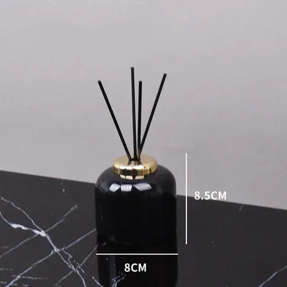 Black marquina marble bathroom set with gold handles