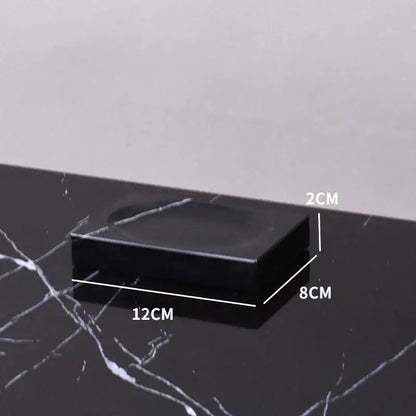 Black marquina marble bathroom set with gold handles