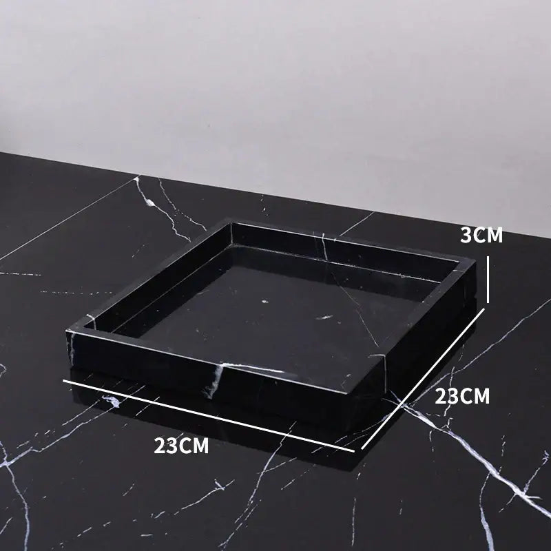 Black marquina marble bathroom set with gold handles