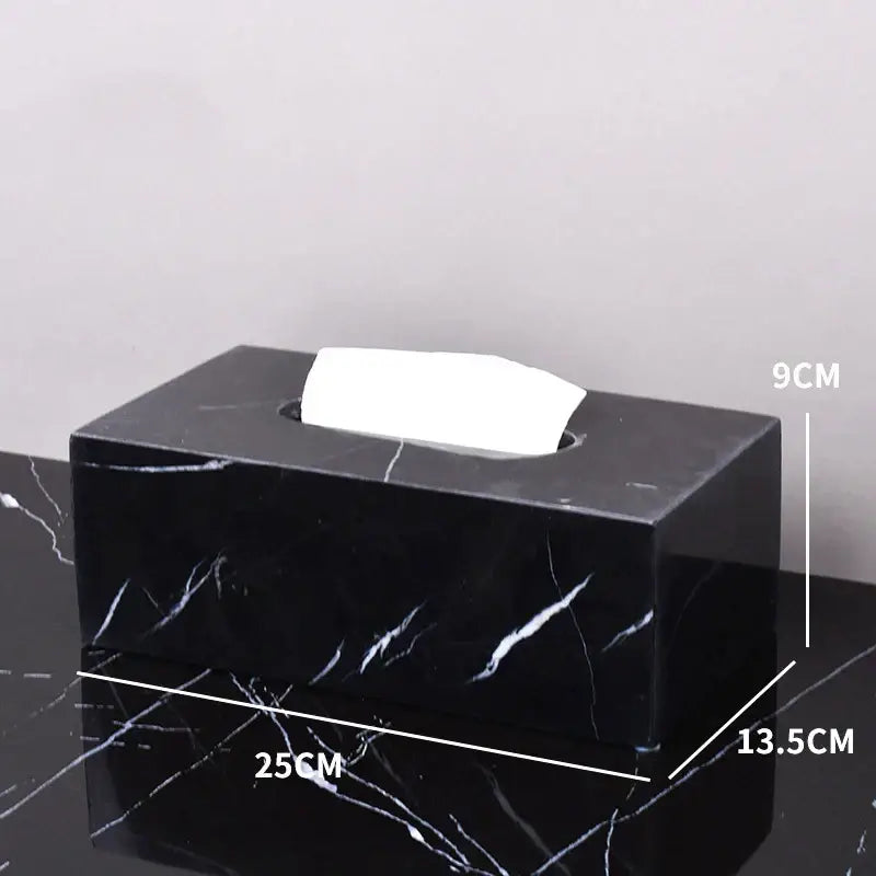 Black marquina marble bathroom set with gold handles