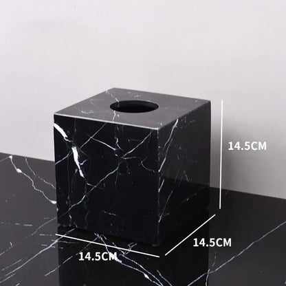 Black marquina marble bathroom set with gold handles