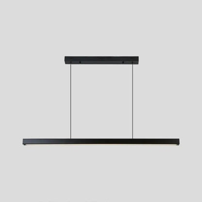 Modern black linear led pendant – kitchen island light
