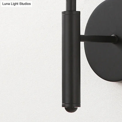 Modern black wall sconce with clear textured glass – bedroom light