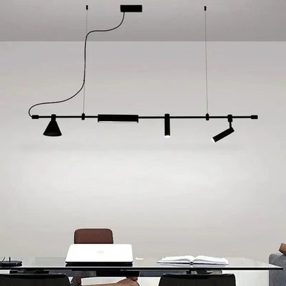 black nordic designer chandelier dining room spotlight light