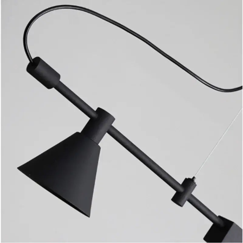 black nordic designer chandelier dining room spotlight light