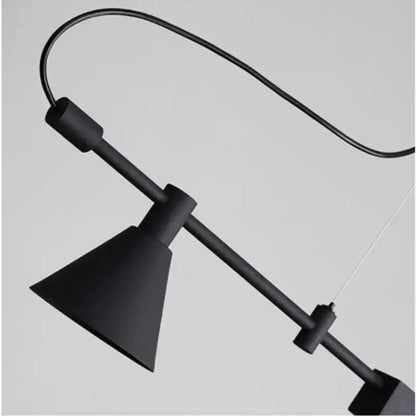 black nordic designer chandelier dining room spotlight light