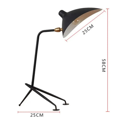 black nordic floor lamp with 3 adjustable arms living room