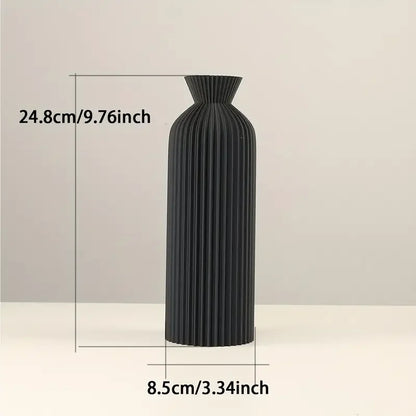 DecorBites™ Black Plastic Vase - Stylish Boho Decor Centerpiece