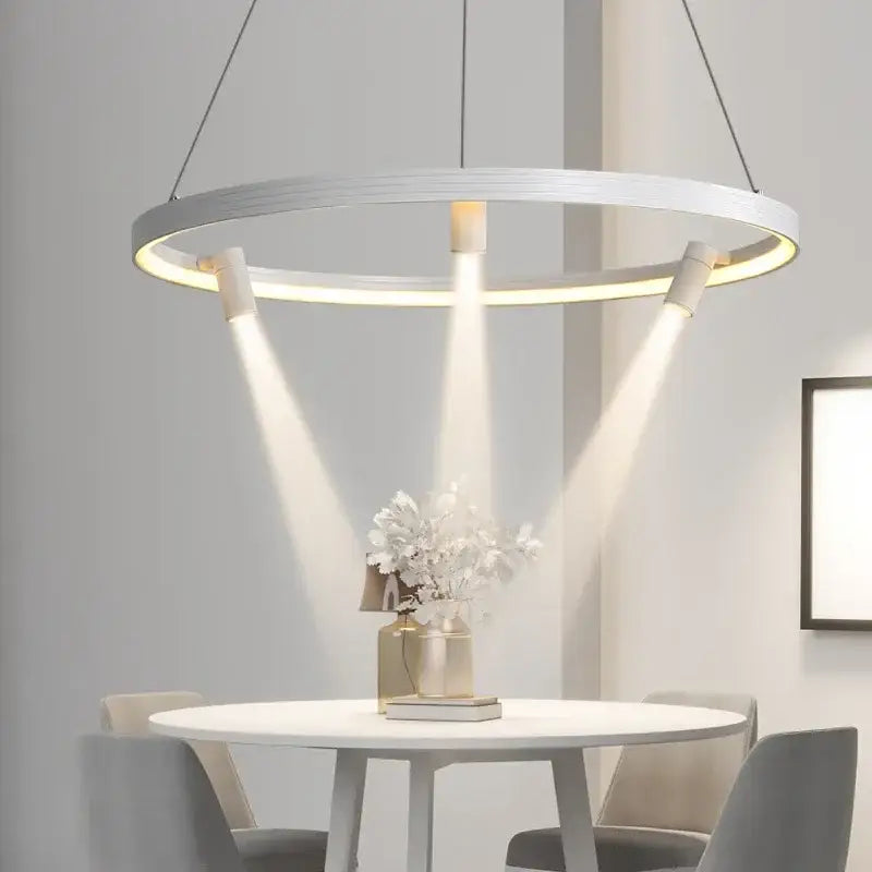 black round combo chandelier living room spotlight pendant