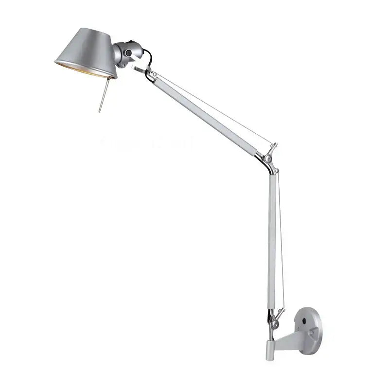 black silver rotatable wall light for study office