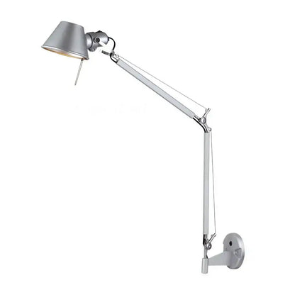 black silver rotatable wall light for study office