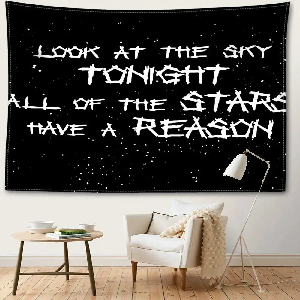 black sky art tapestry bedroom starry wall decor