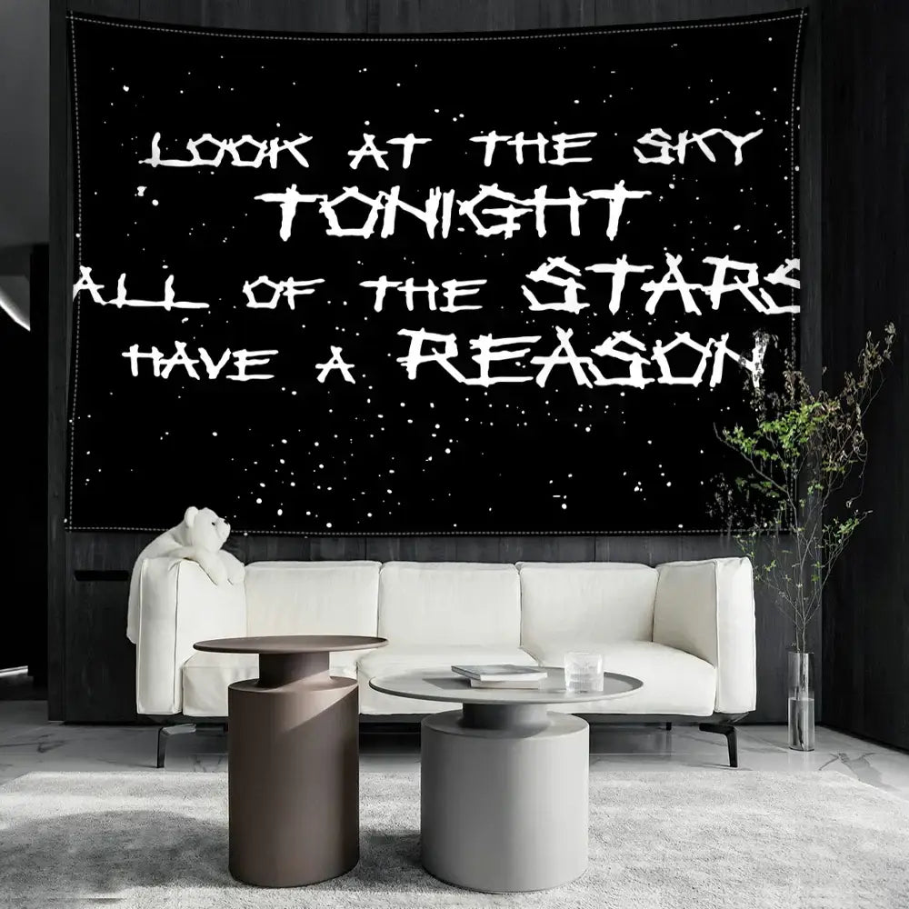 black sky art tapestry bedroom starry wall decor