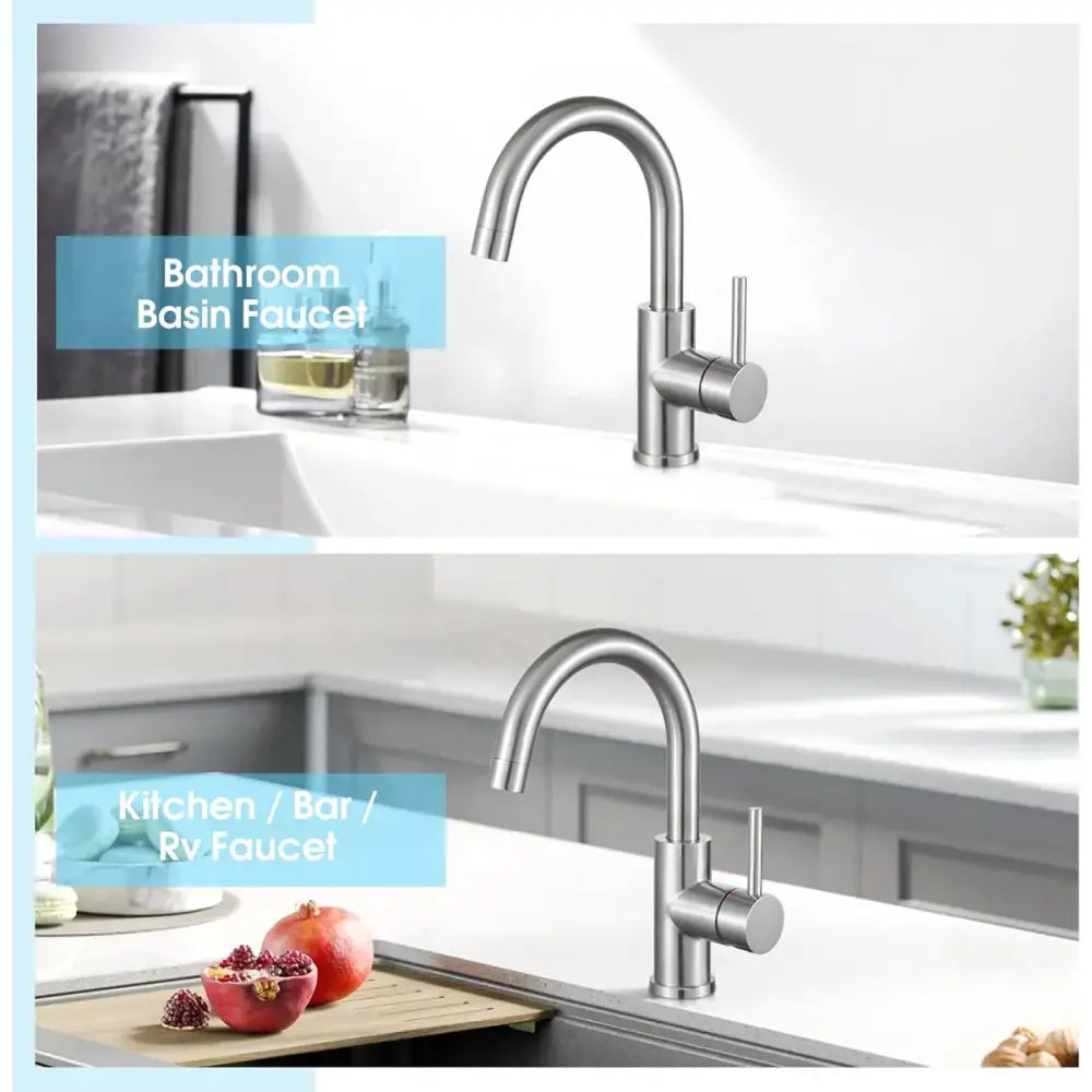 Modern brushed black stainless steel kitchen faucet duradero y práctico