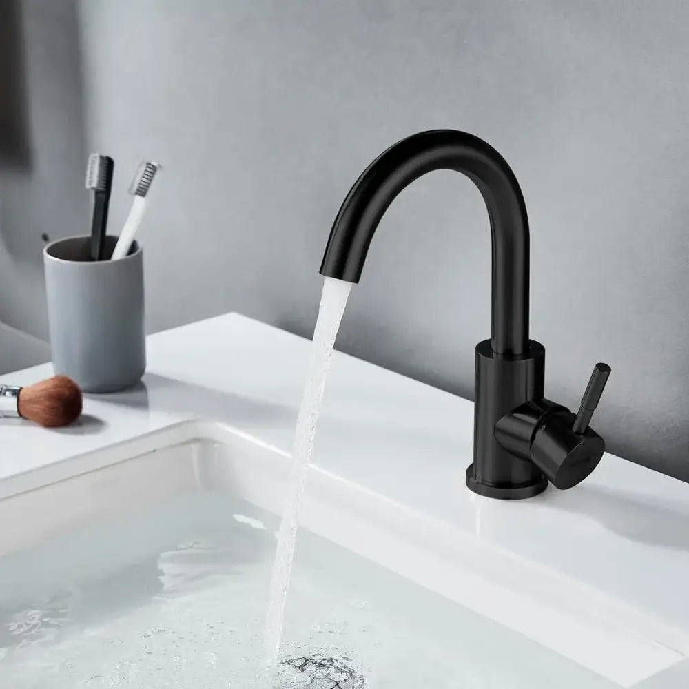 Modern brushed black stainless steel kitchen faucet duradero y práctico