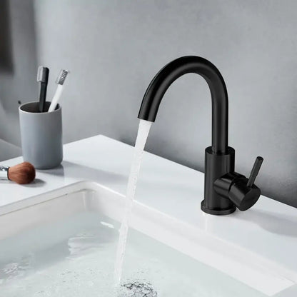 Modern brushed black stainless steel kitchen faucet duradero y práctico