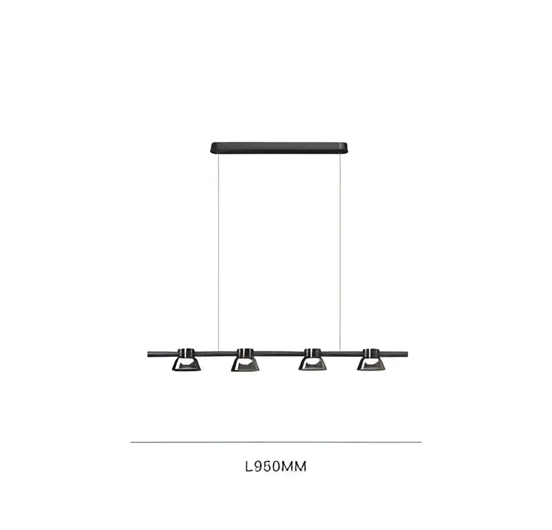 black strip chandelier 5 light living room pendant light
