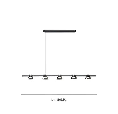black strip chandelier 5 light living room pendant light