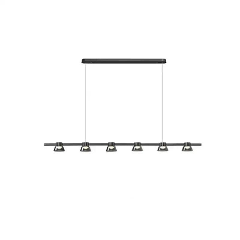 black strip chandelier 5 light living room pendant light