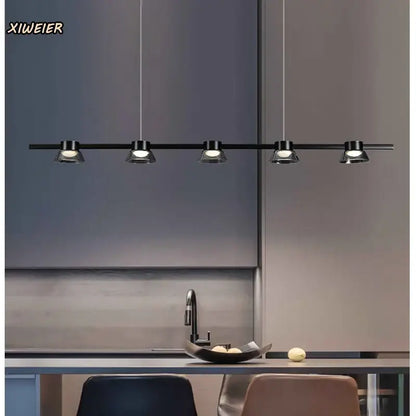 black strip chandelier 5 light living room pendant light